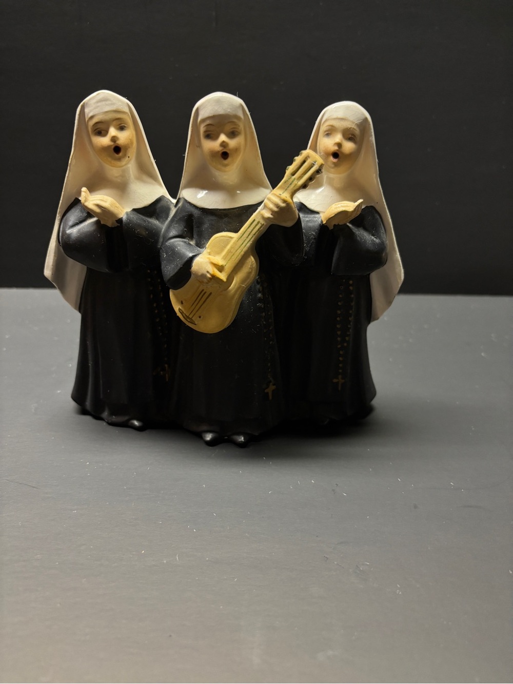 Trio of Singing Guitar Playing Sister Nuns in Habit